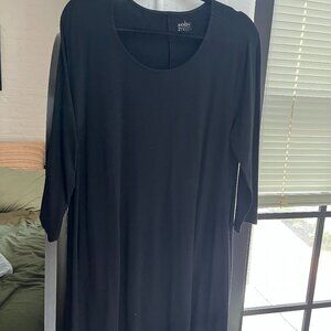 Cotton black dress, size XL